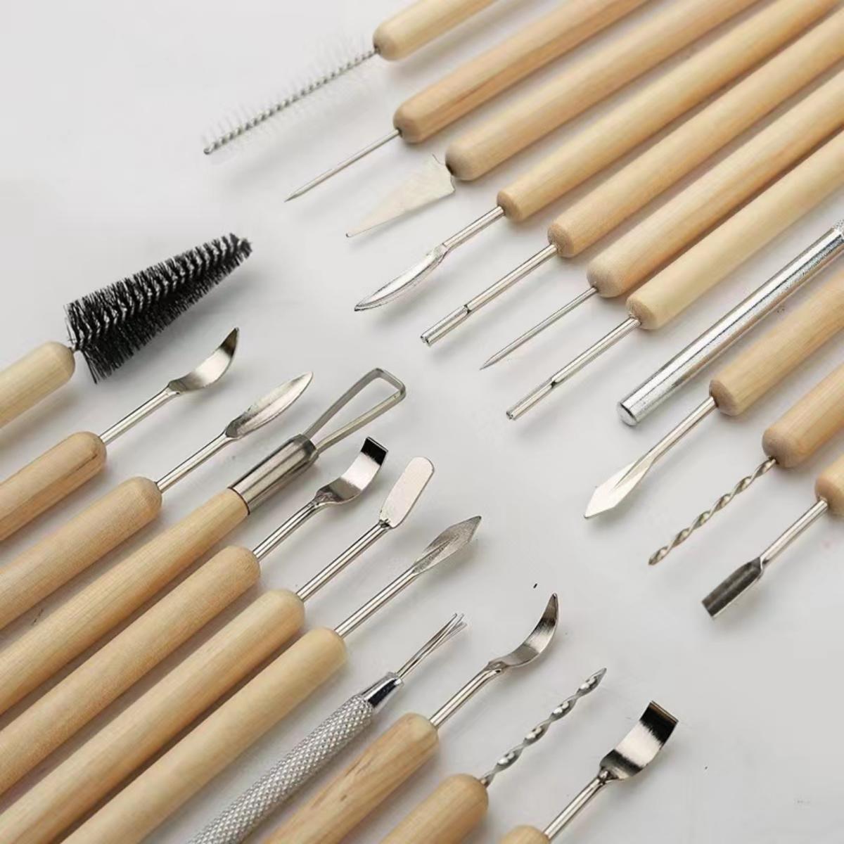 Wood Chisel Set - 1SET Pottery Clay Sculpting Modeling Tool