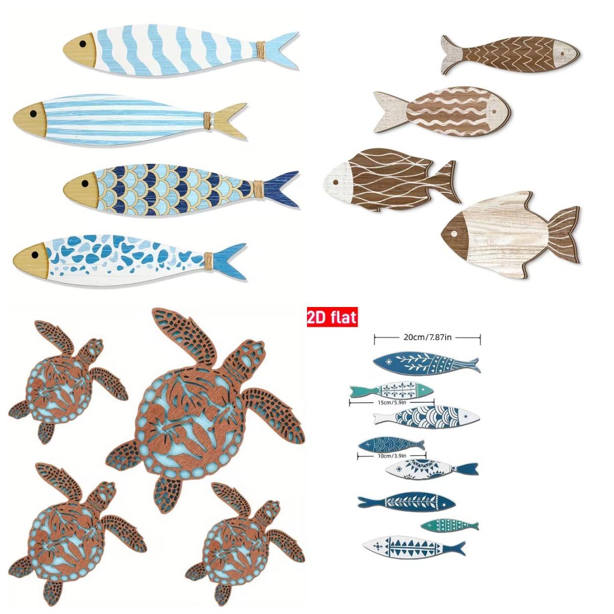 Woodworking Glue - A Set of 4 Wooden Fish