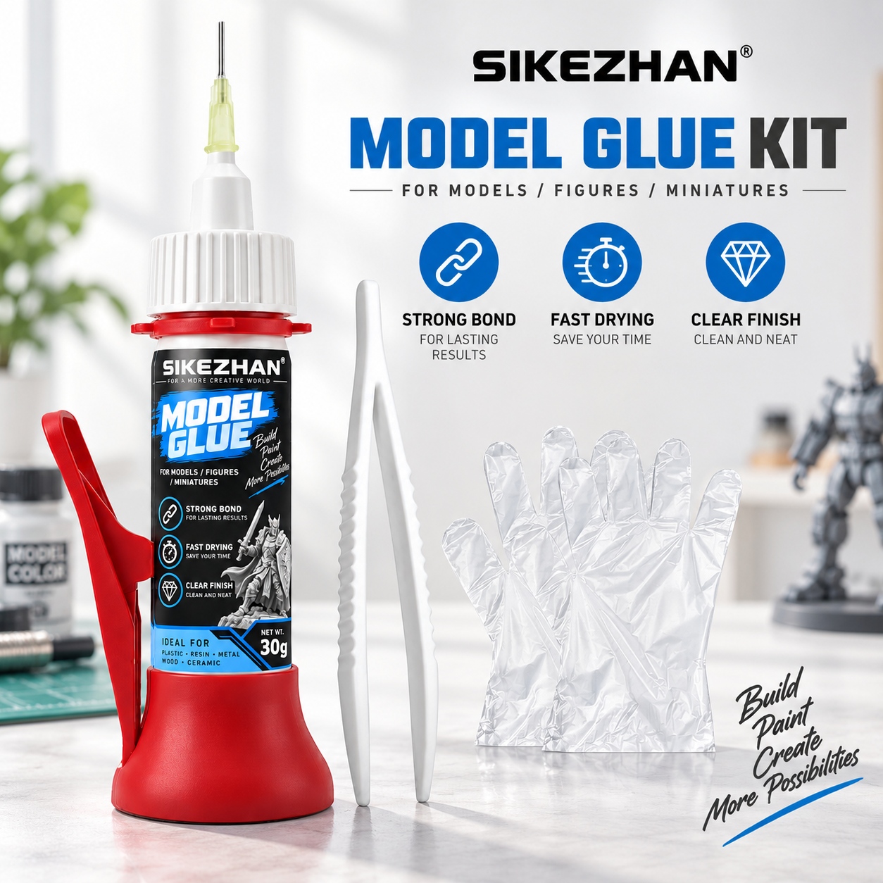 Woodworking Glue - SIKEZHAN Model Glue 30g Precision Needle