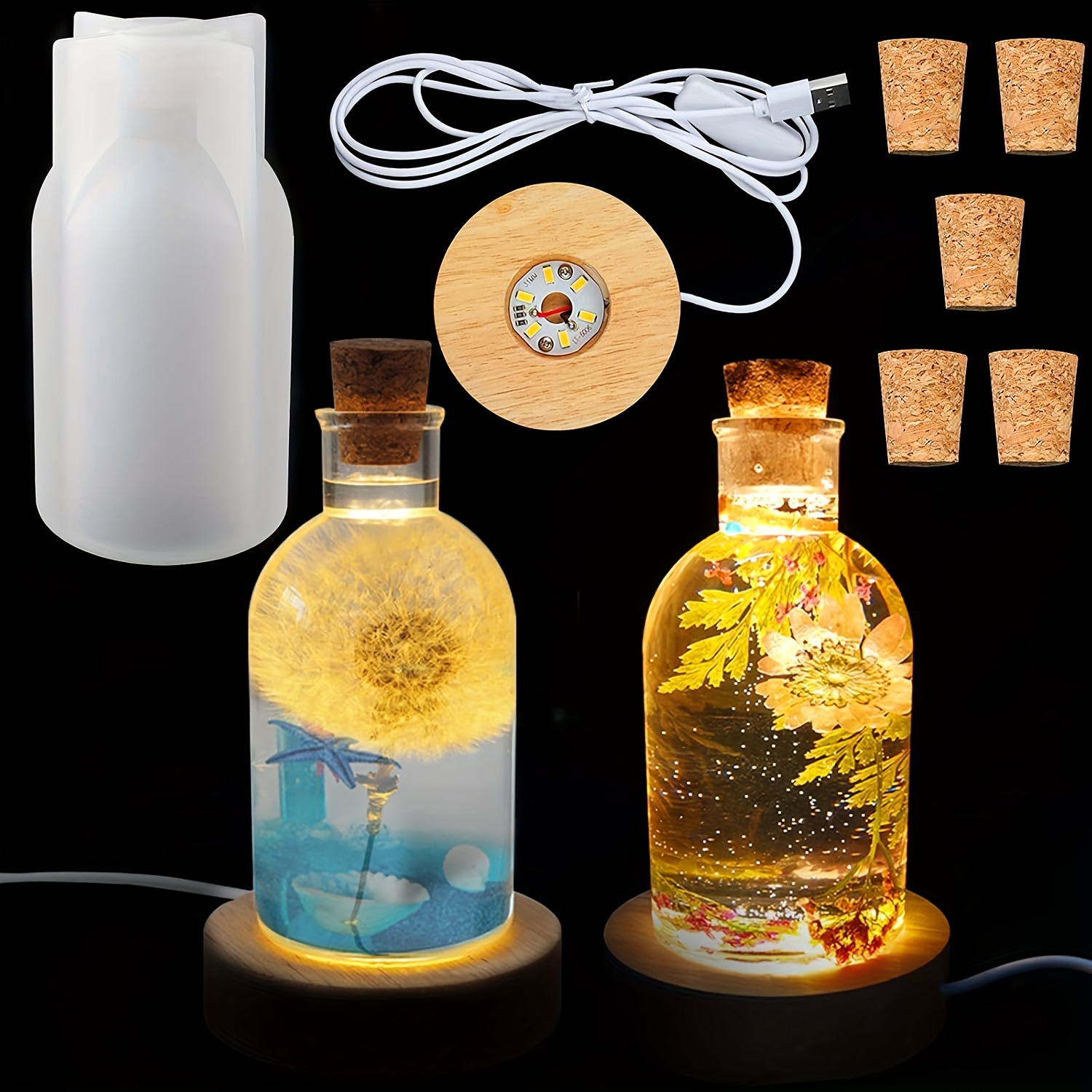 Drift Bottle Light Resin Mold  - Woodworking Resin 评论和价格
