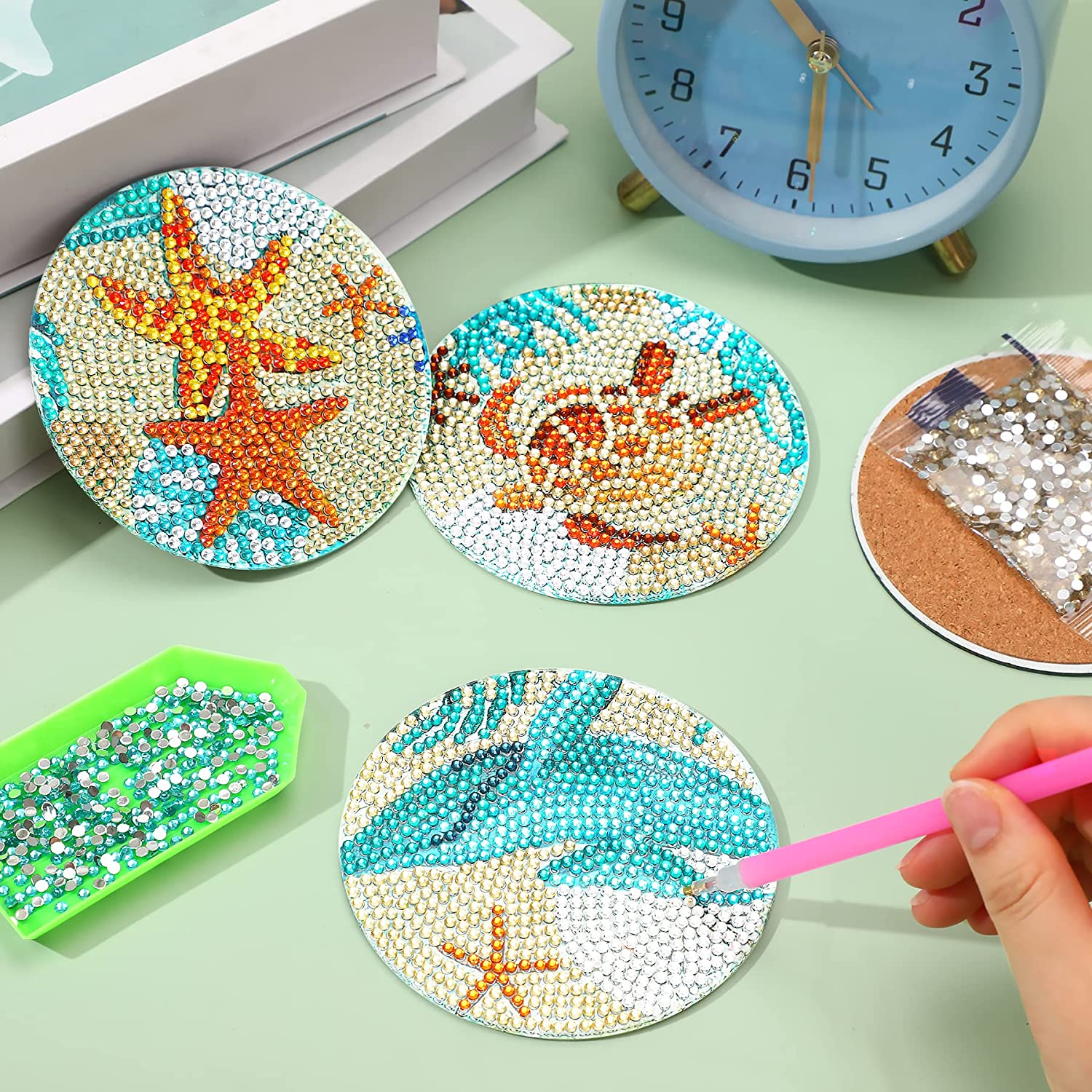 8pcs/Set DIY Diamond Painting  - Woodworking Resin 评论和价格