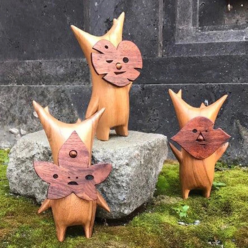 1/2/3pcs Wooden Korok Statue H - Woodworking Resin 评论和价格