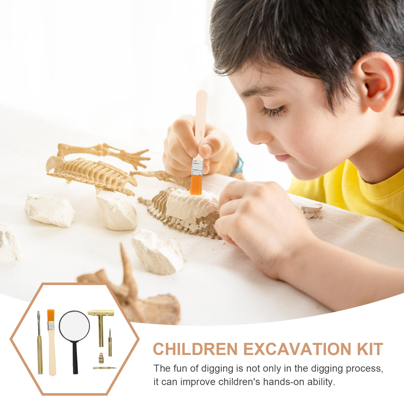 1Set Kid Excavation Tool Set S - Wood Chisel Set 评论和价格